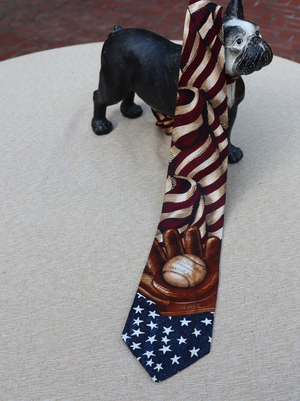 Men's Tango by Max Raab American Series All American Baseball Silk Tie